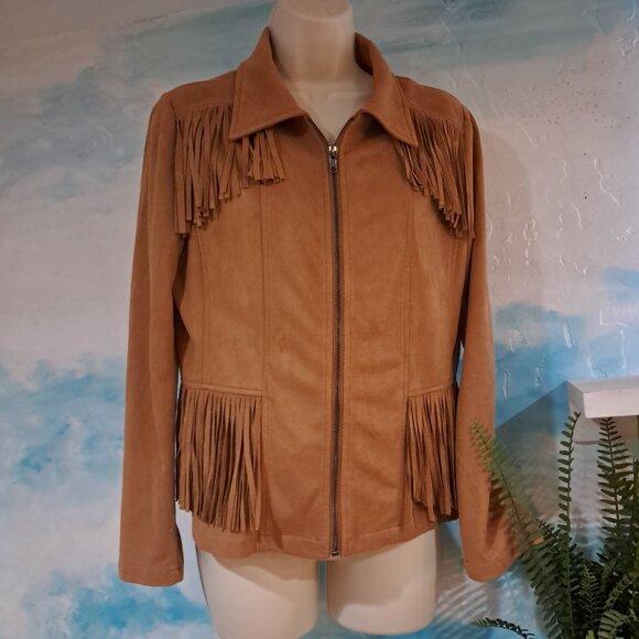 Ethyl ultra-soft faux suede jacket, size S but runs large!  new condition. - Picture 2 of 4